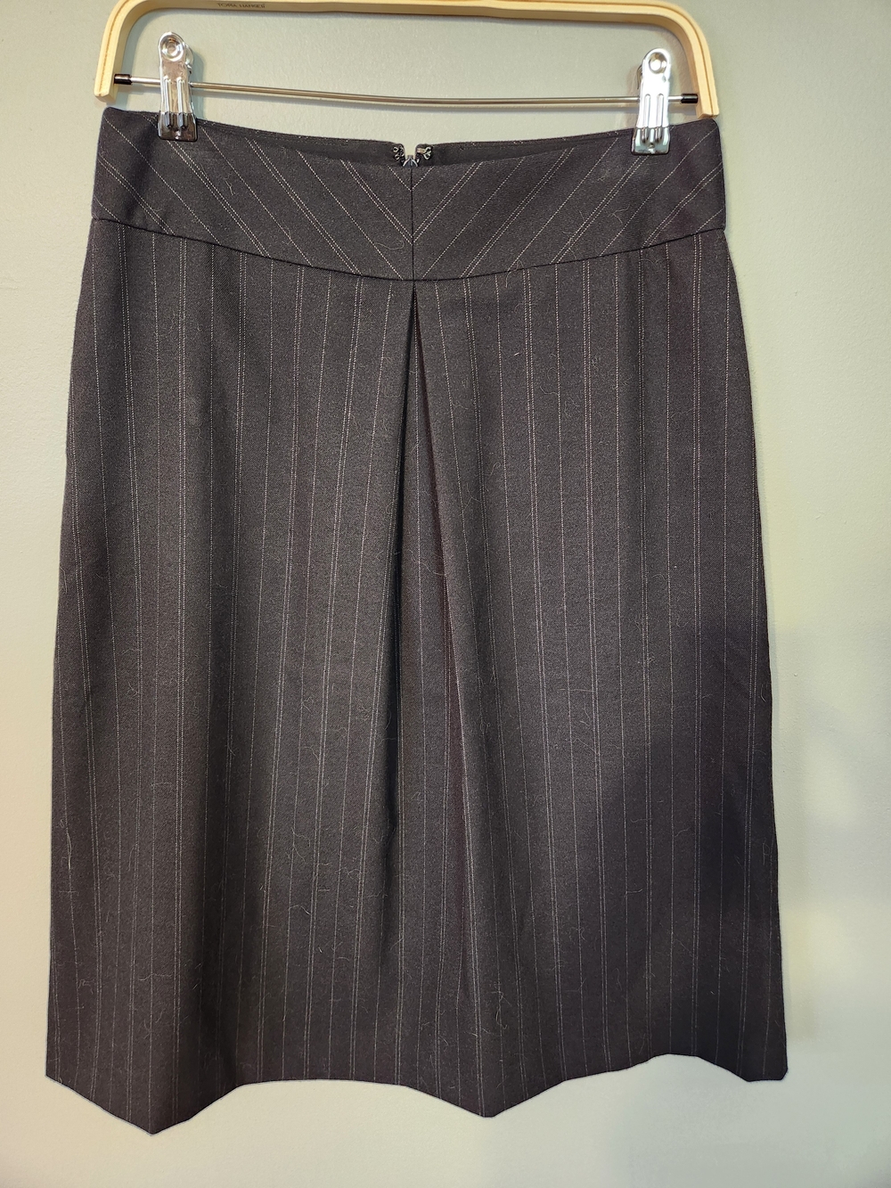 Banana Republic Navy Blue Pinstripe Midi Skirt